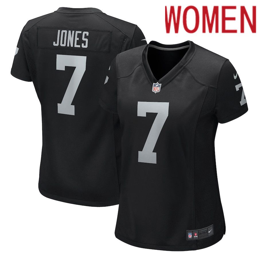Women Oakland Raiders #7 Zay Jones Nike Black Game Player NFL Jersey